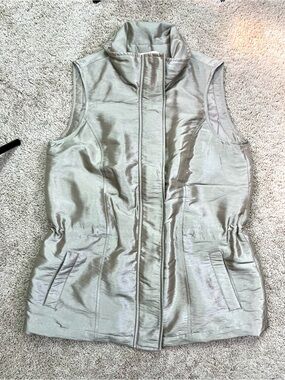 Coldwater Creek Shimmery Champagne Gold Taupe Vest